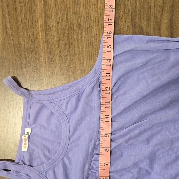 Anthropologie Sundry Tiered Mini Dress Periwinkle Violet - Size 1 (small) - Picture 9 of 14